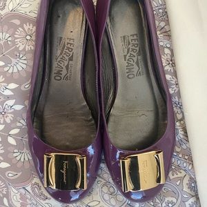 Salvatore Ferragamo Purple Flats